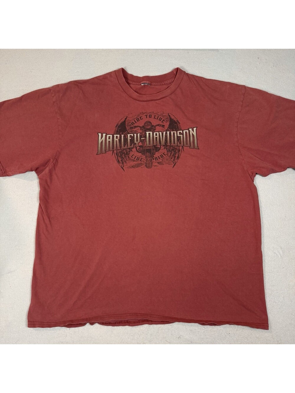 Harley-Davidson Orchard Park NY Big And Tall Graphic T-Shirt Ride To Live Red